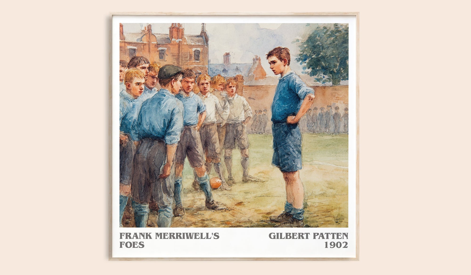 Frank Merriwell's Foes literary book poster by Gilbert Patten – framed literary art print