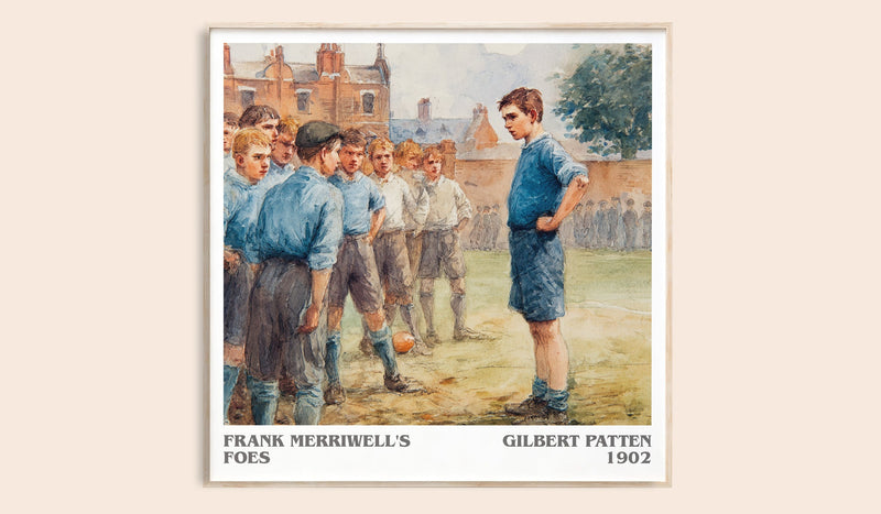 Frank Merriwell's Foes literary book poster by Gilbert Patten – framed literary art print