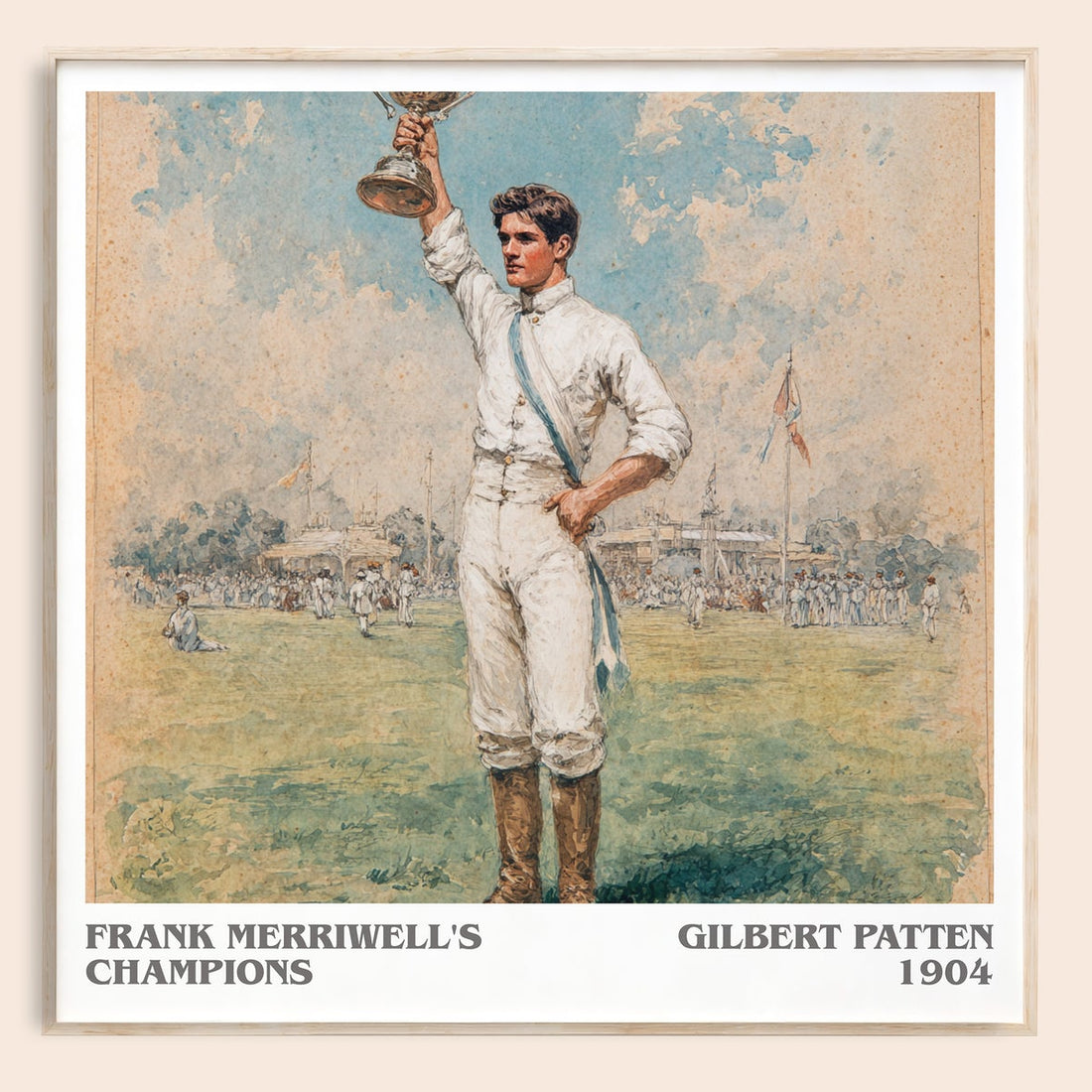 Frank Merriwell's Champions literary book poster by Gilbert Patten – framed literary art print