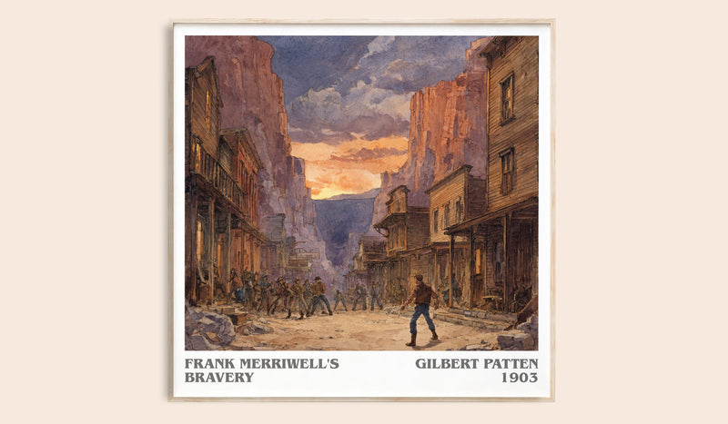 Frank Merriwell's Bravery literary book poster by Gilbert Patten – framed literary art print