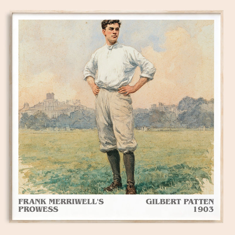 Frank Merriwell's Prowess literary book poster by Gilbert Patten – framed literary art print