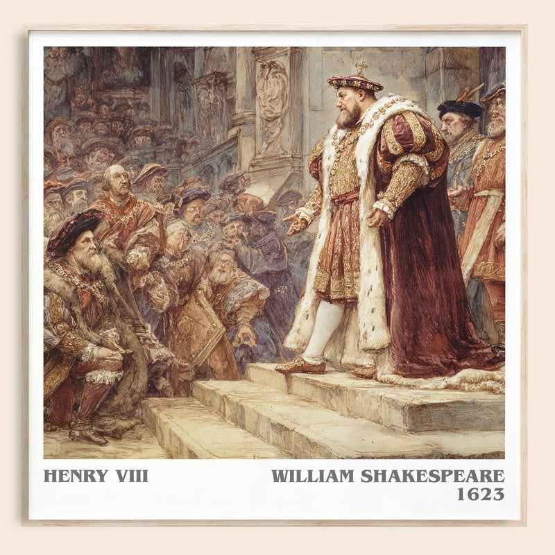 Henry Viii literary book poster by William Shakespeare – framed literary art print