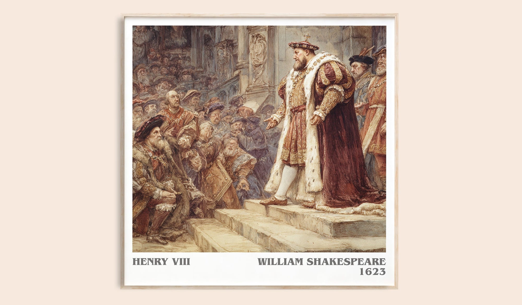 Henry Viii literary book poster by William Shakespeare – framed literary art print