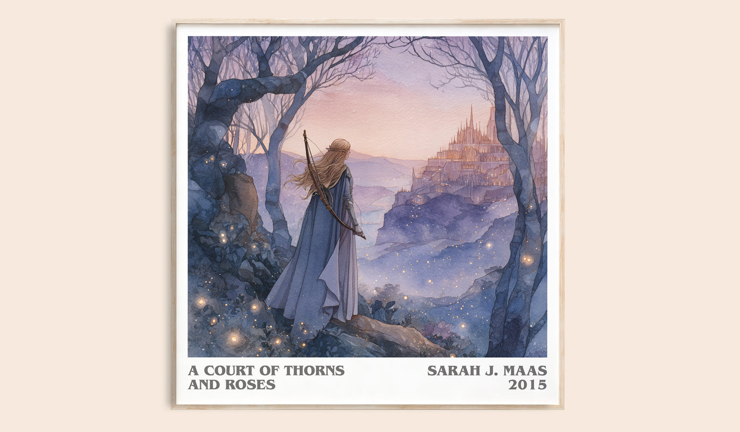 A Court of Thorns and Roses literary book poster by Sarah J. Maas – framed literary art print