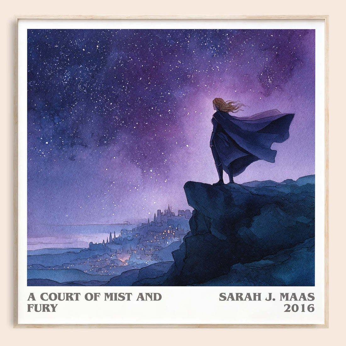 A Court of Mist and Fury literary book poster by Sarah J. Maas – framed literary art print