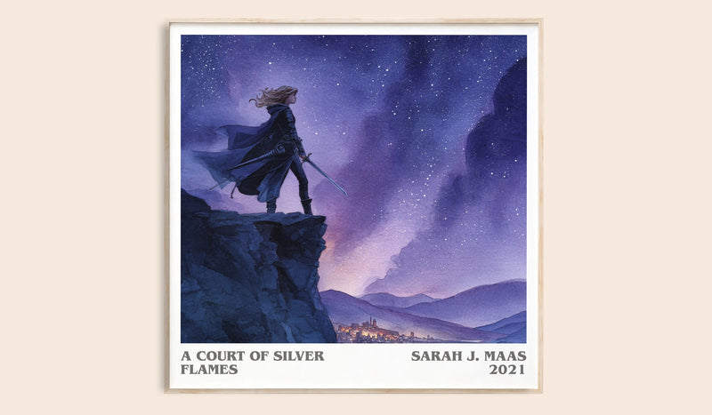 A Court Of Silver Flames literary book poster by Sarah J. Maas – framed literary art print