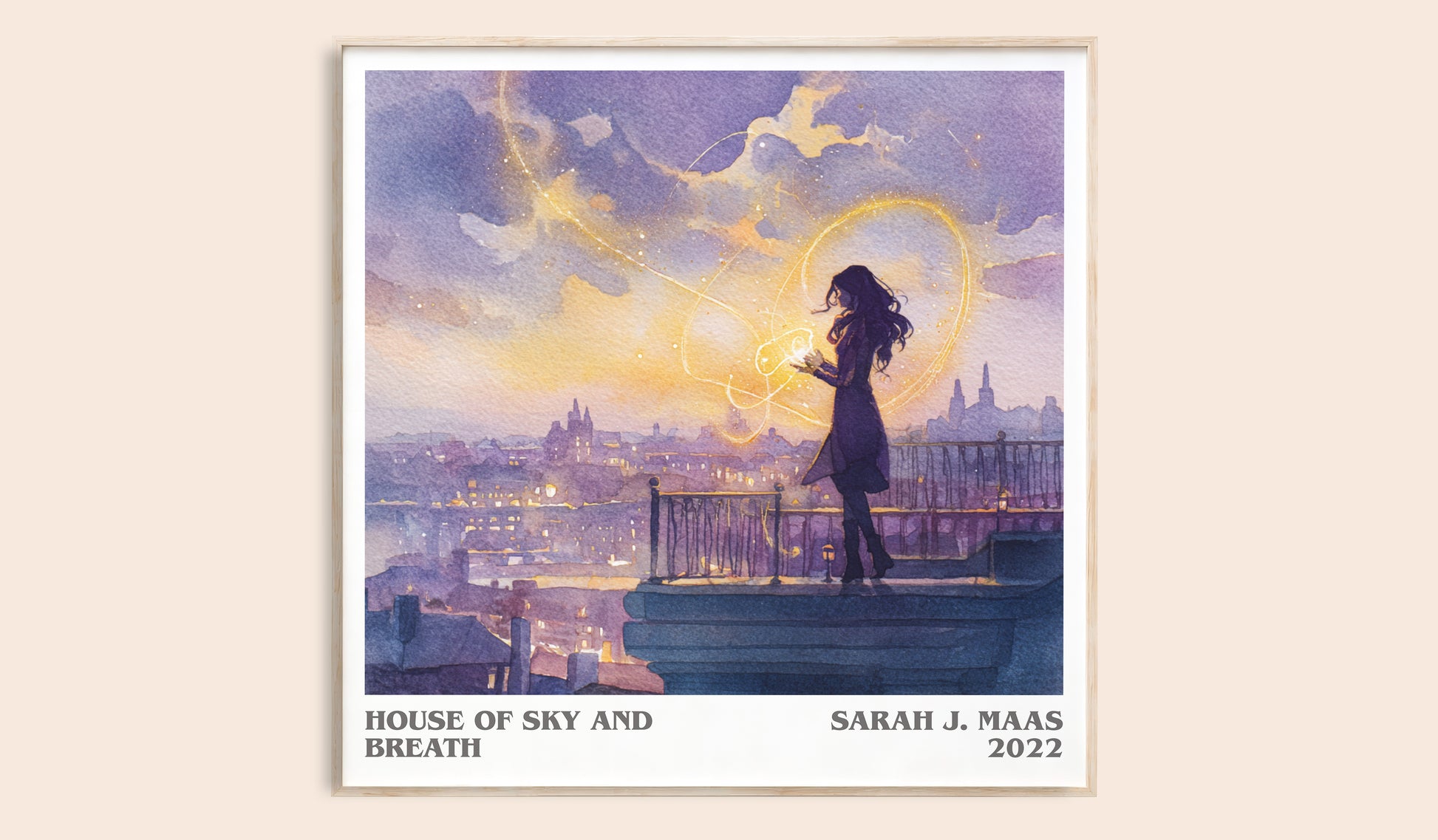 House of Sky and Breath literary book poster by Sarah J. Maas – framed literary art print