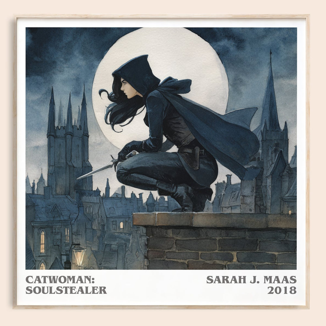 Catwoman: Soulstealer literary book poster by Sarah J. Maas – framed literary art print