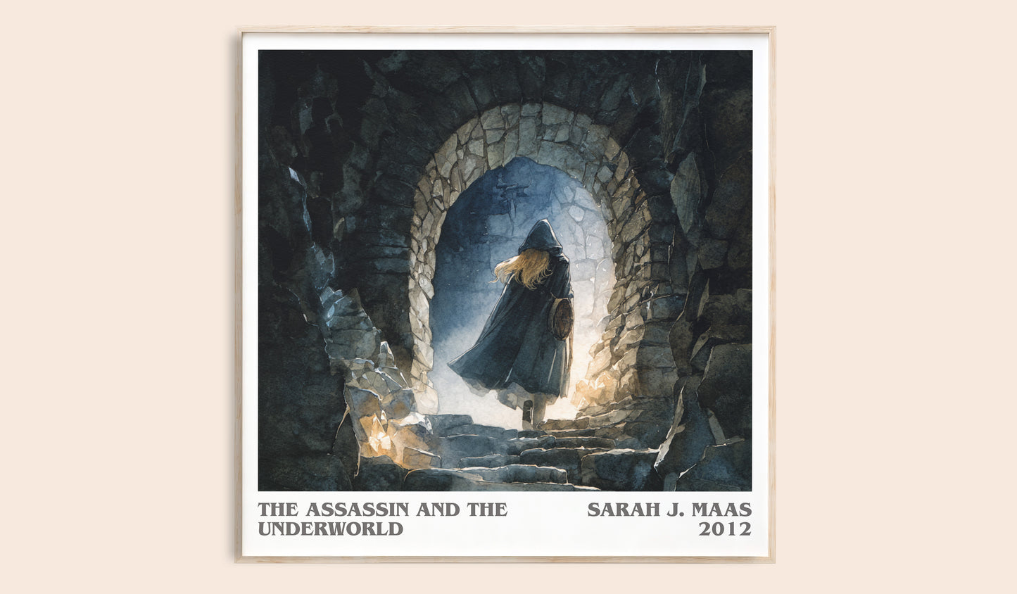 The Assassin And The Underworld literary book poster by Sarah J. Maas – framed literary art print