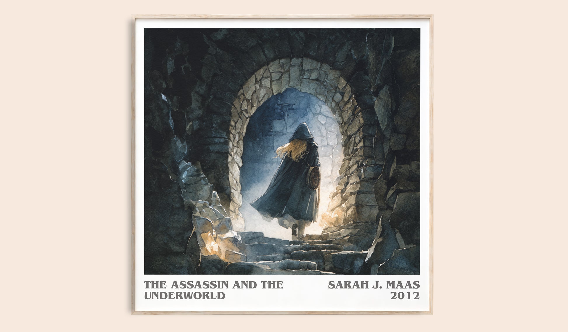 The Assassin And The Underworld literary book poster by Sarah J. Maas – framed literary art print
