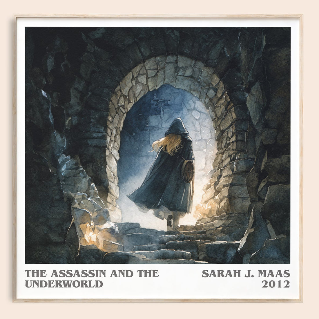 The Assassin And The Underworld literary book poster by Sarah J. Maas – framed literary art print