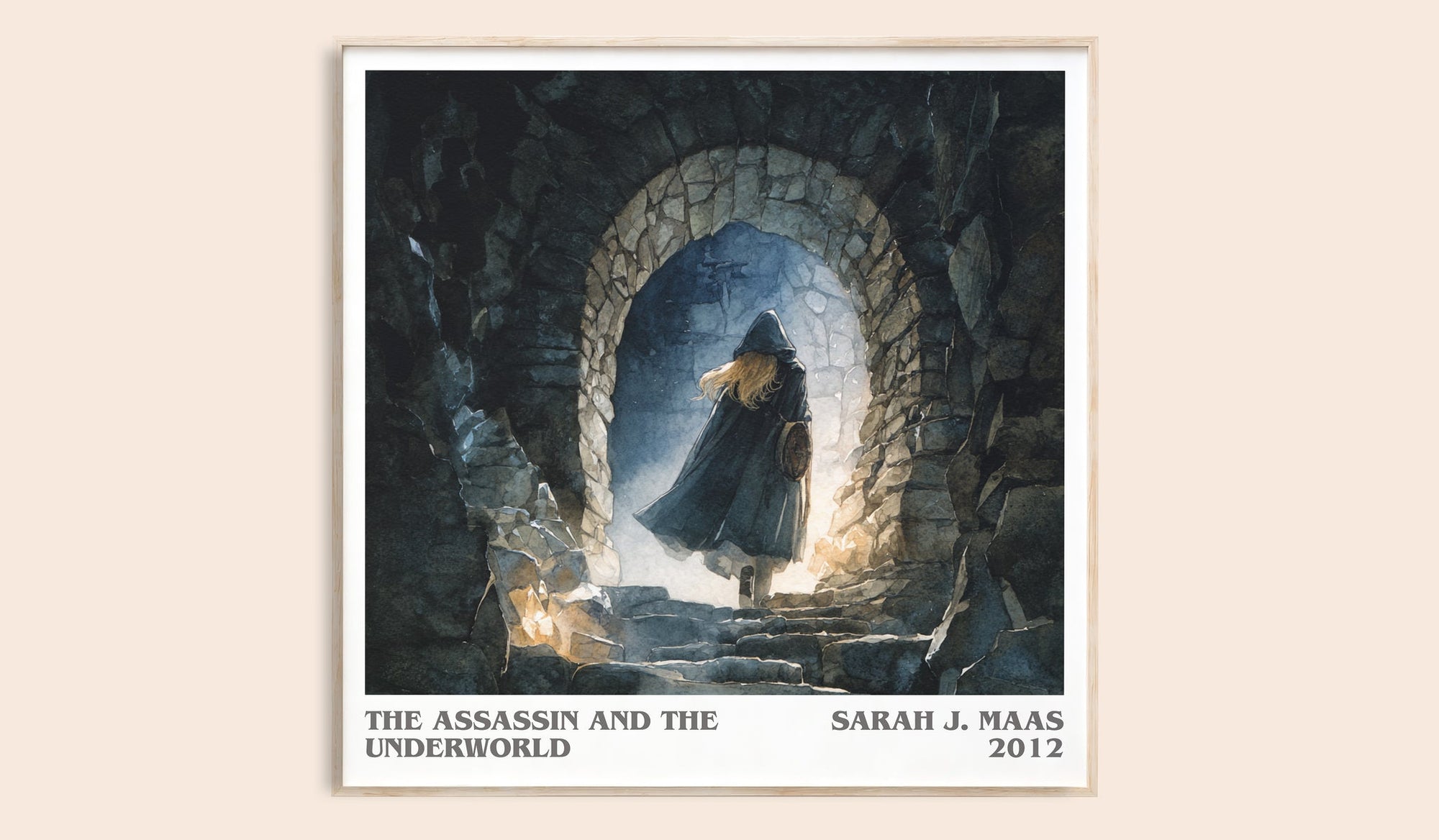 The Assassin And The Underworld literary book poster by Sarah J. Maas – framed literary art print