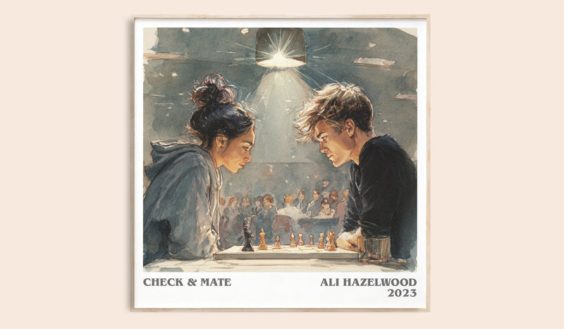 Check & Mate literary book poster by Ali Hazelwood – framed literary art print
