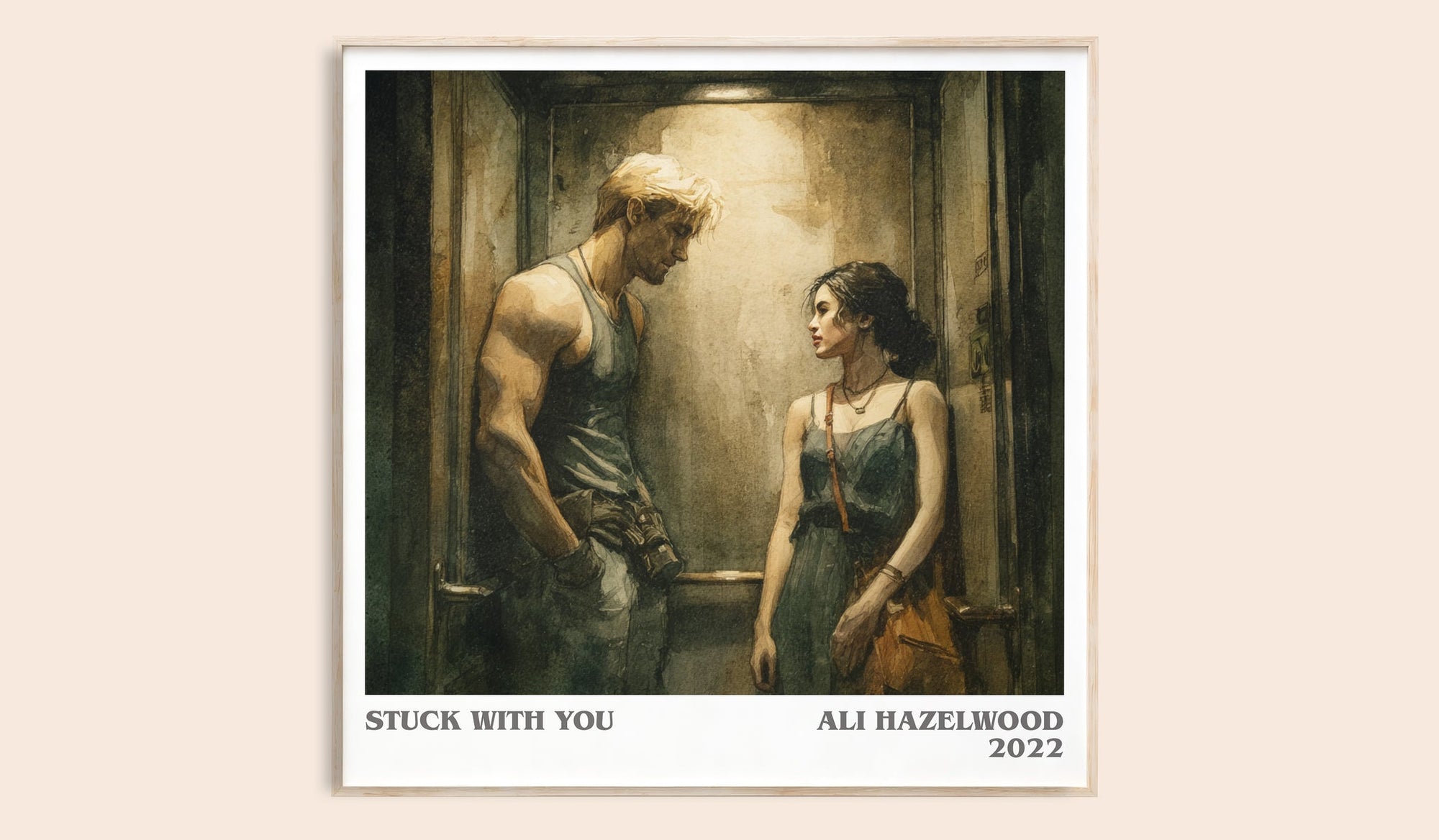 Stuck with You literary book poster by Ali Hazelwood – framed literary art print