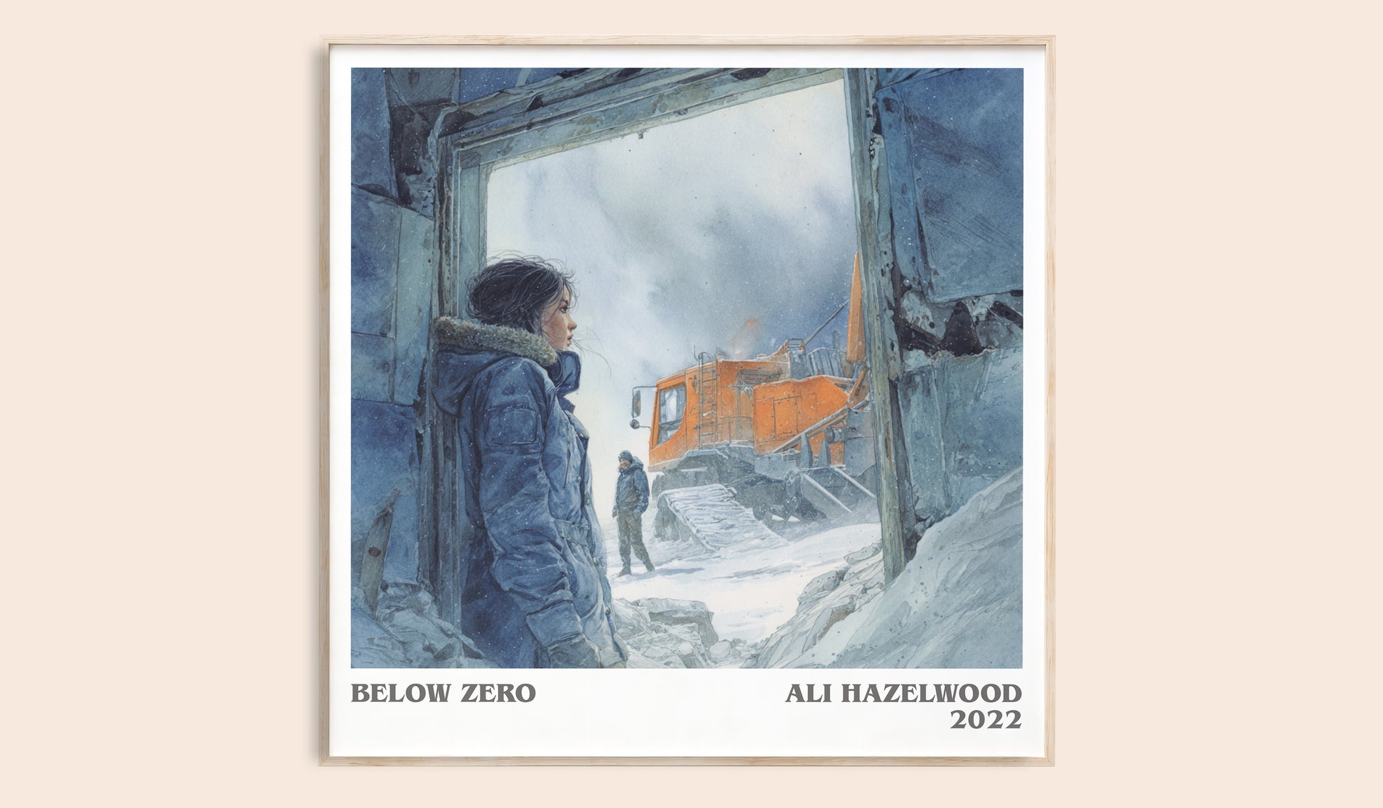Below Zero literary book poster by Ali Hazelwood – framed literary art print