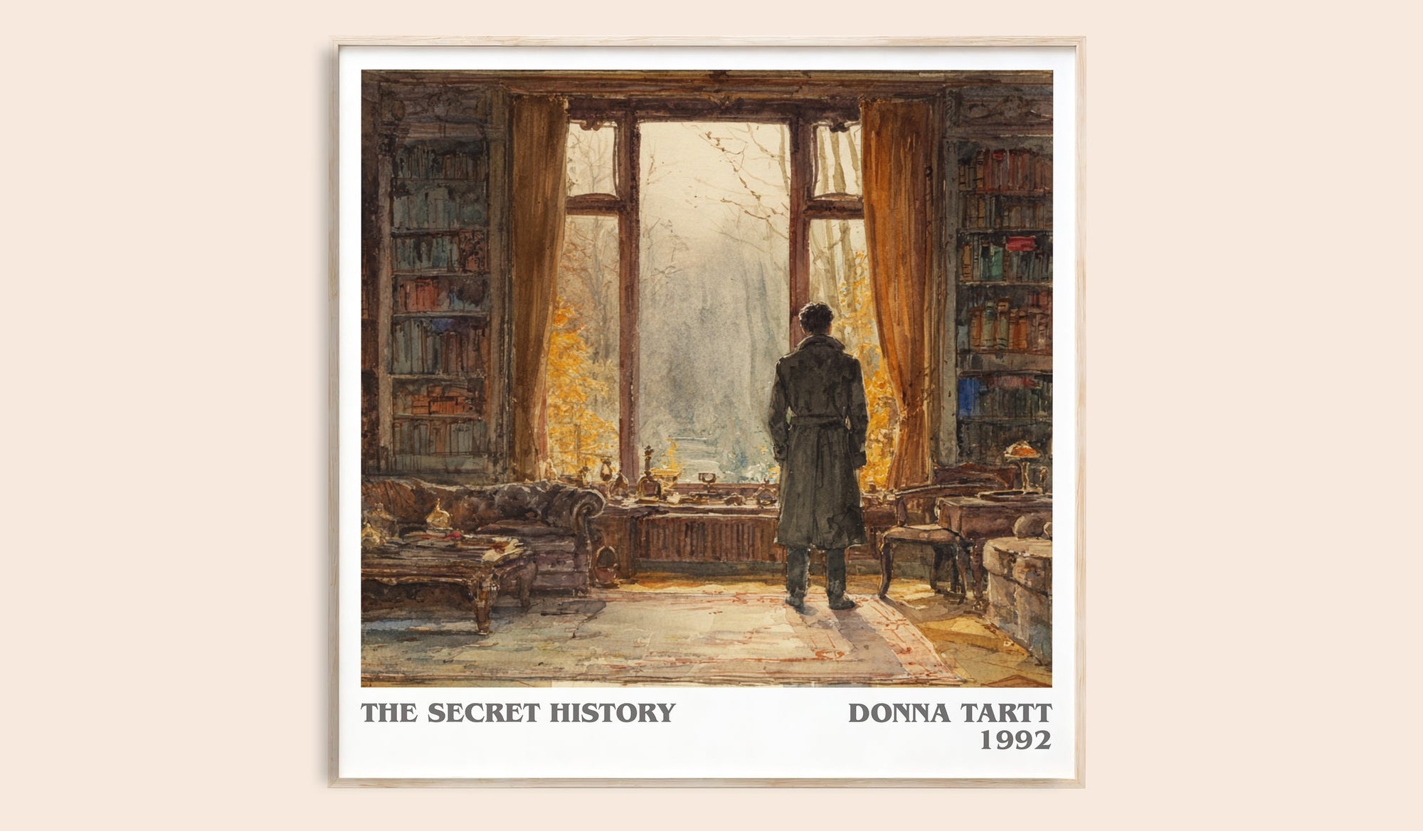 The Secret History literary book poster by Donna Tartt – framed literary art print