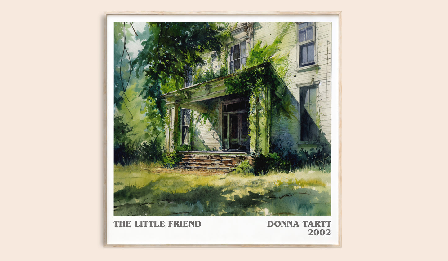 The Little Friend literary book poster by Donna Tartt – framed literary art print