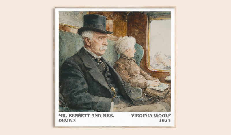 Mr. Bennett and Mrs. Brown literary book poster by Virginia Woolf – framed literary art print