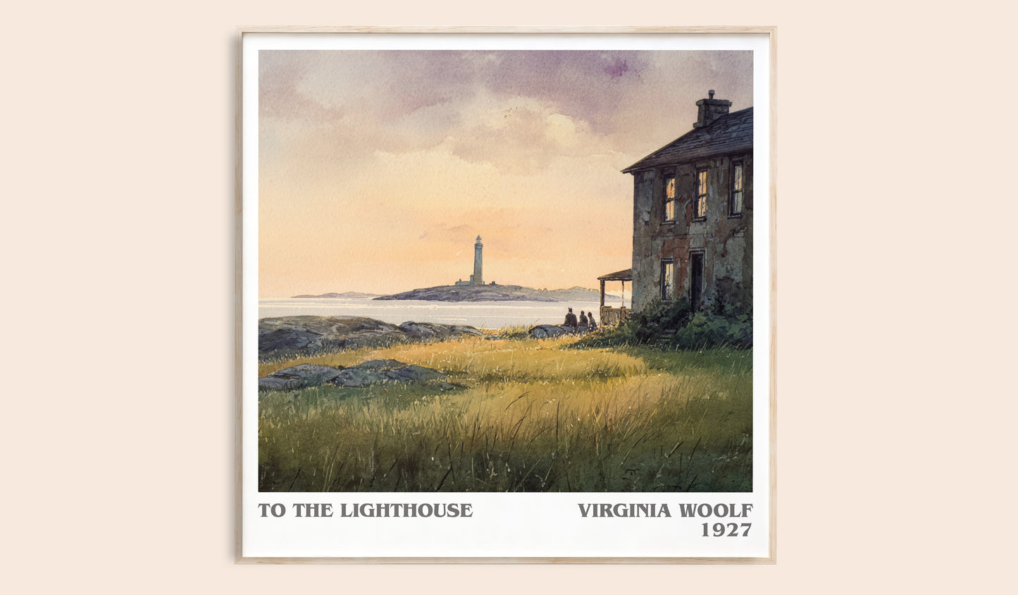 To the Lighthouse literary book poster by Virginia Woolf – framed literary art print