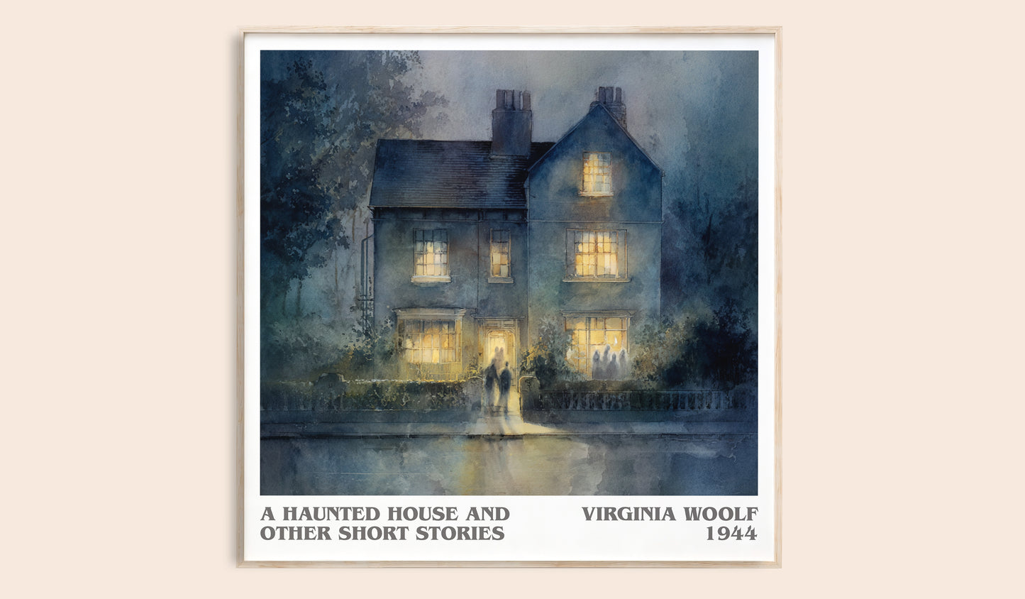 A Haunted House: And Other Short Stories literary book poster by Virginia Woolf – framed literary art print