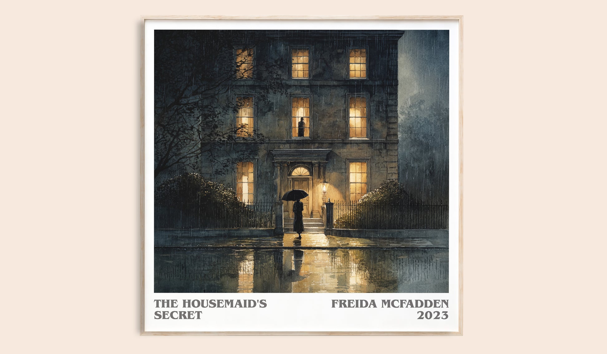 The Housemaid's Secret literary book poster by Freida McFadden – framed literary art print