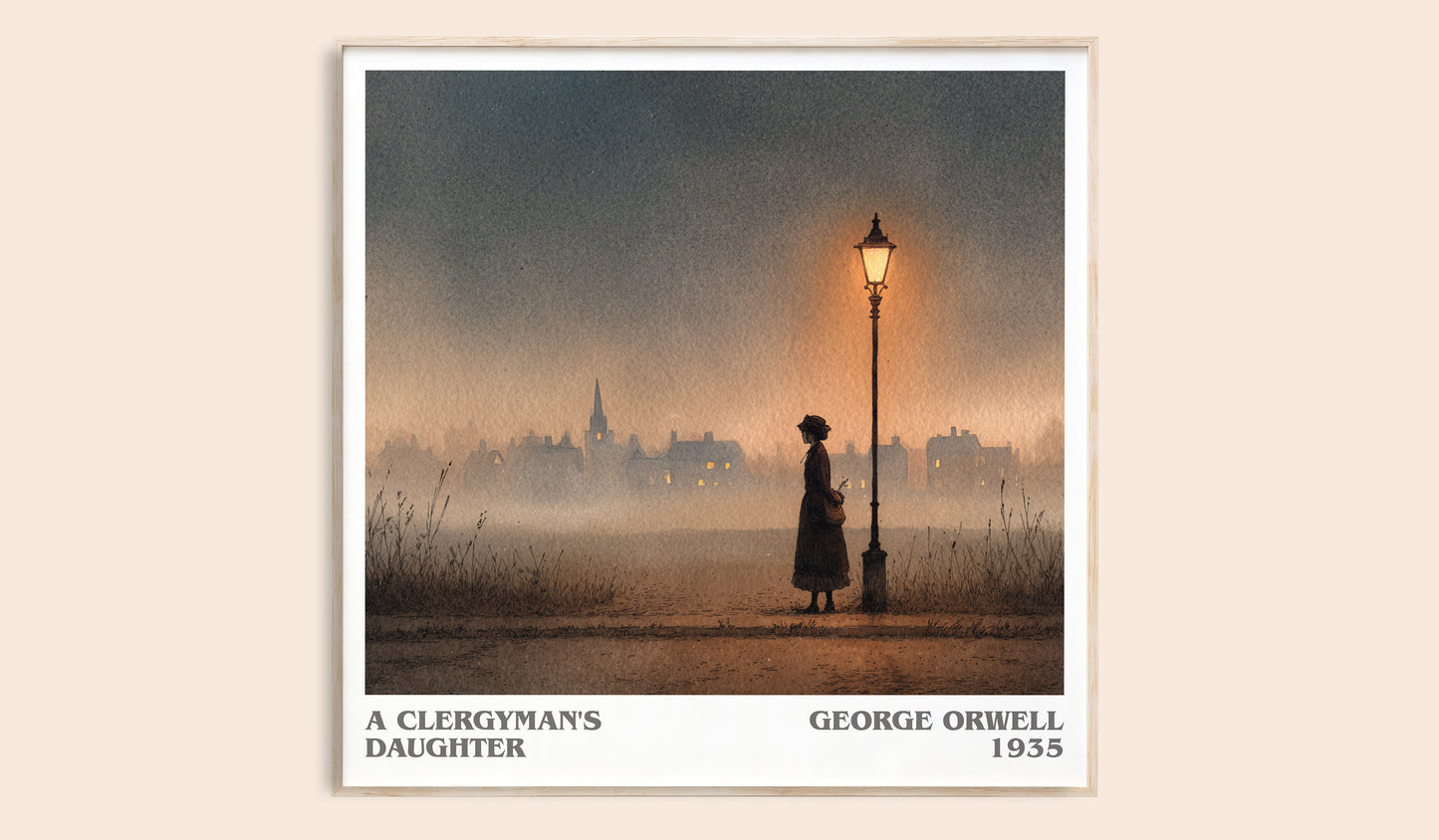 A Clergyman's Daughter literary book poster by George Orwell – framed literary art print