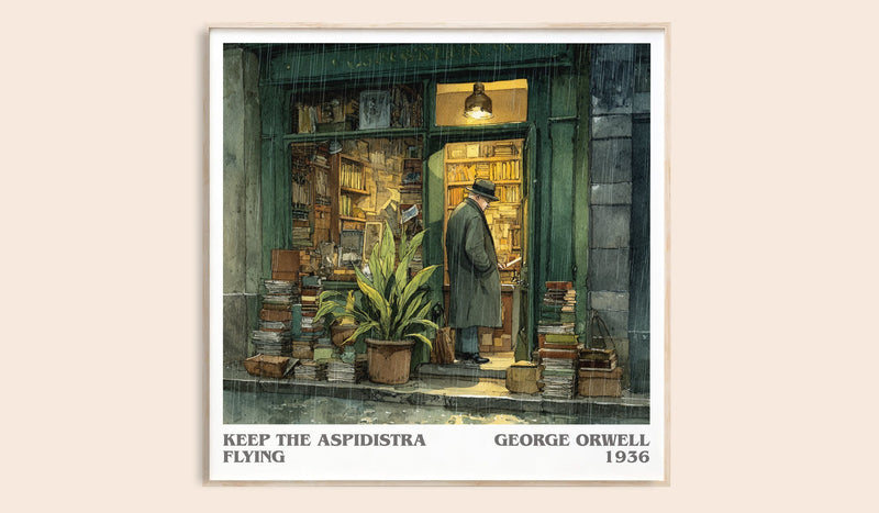 Keep the Aspidistra Flying literary book poster by George Orwell – framed literary art print