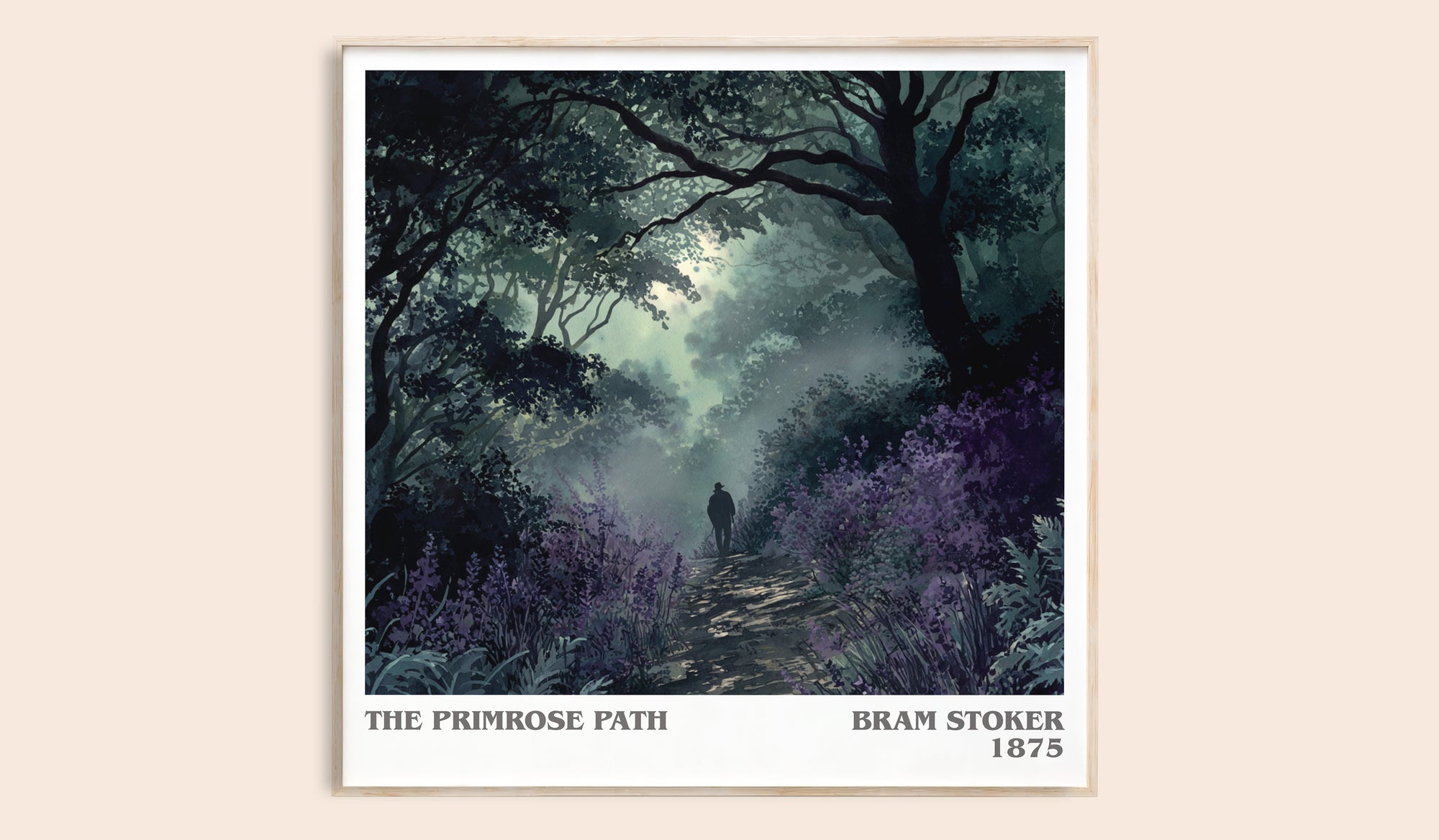 The Primrose Path literary book poster by Bram Stoker – framed literary art print