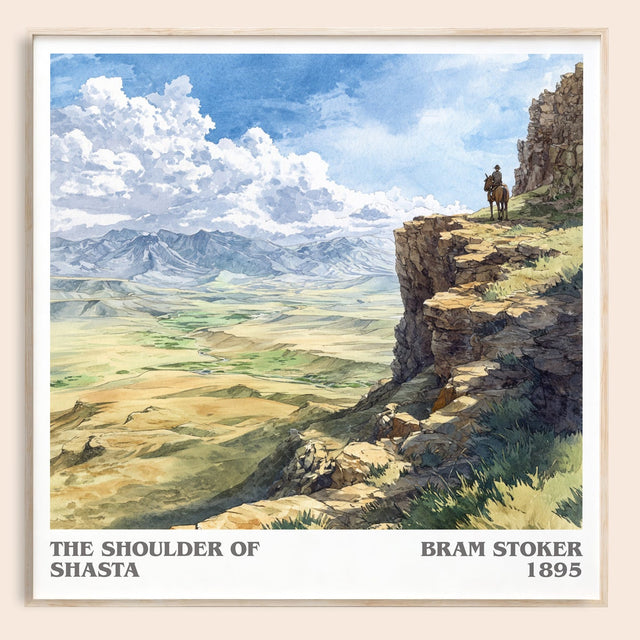 The Shoulder of Shasta Literary Art Print by Bram Stoker