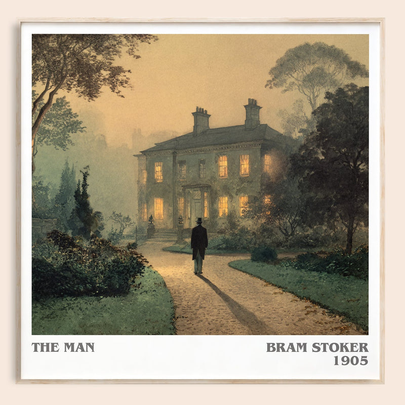 The Man literary book poster by Bram Stoker – framed literary art print