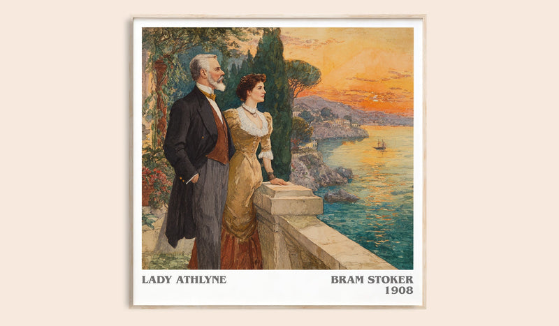 Lady Athlyne literary book poster by Bram Stoker – framed literary art print