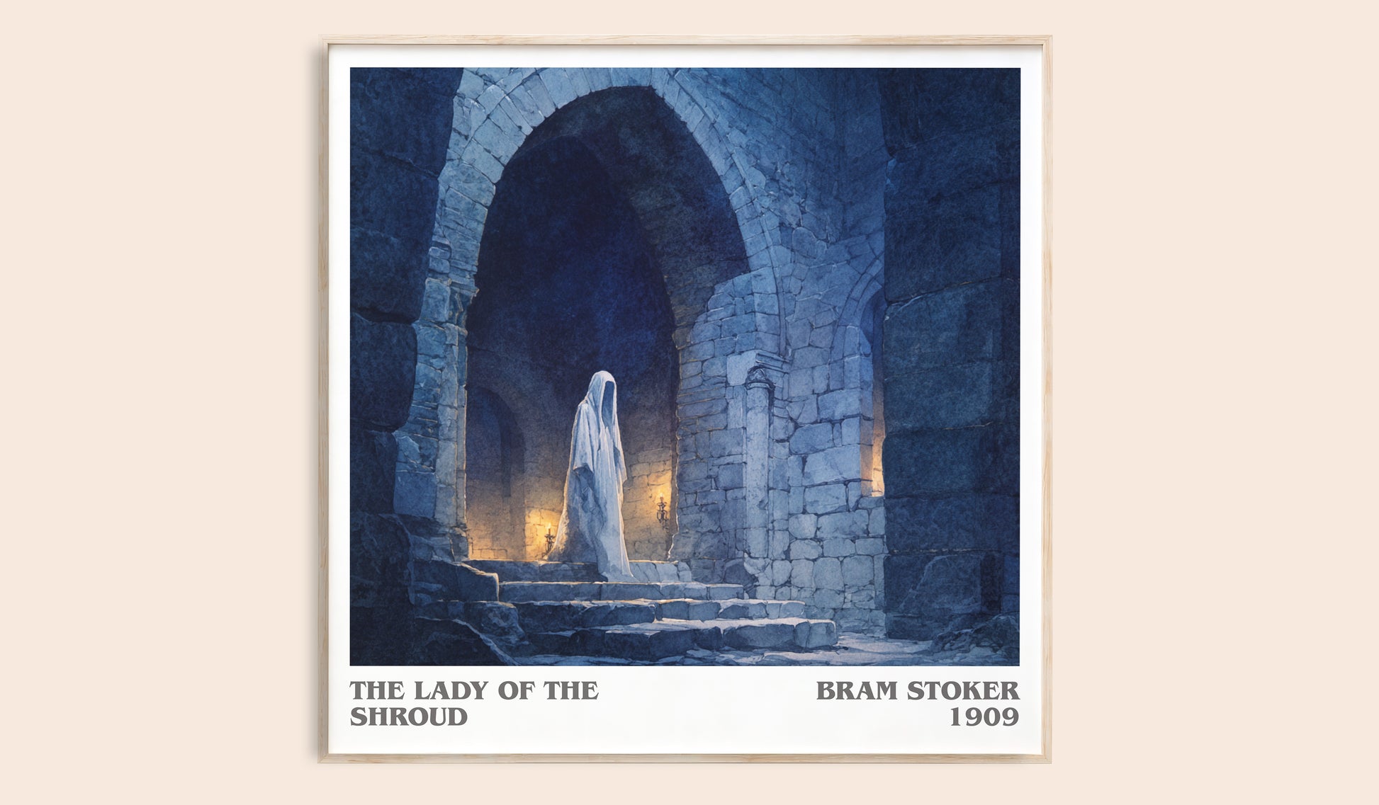 The Lady of the Shroud literary book poster by Bram Stoker – framed literary art print