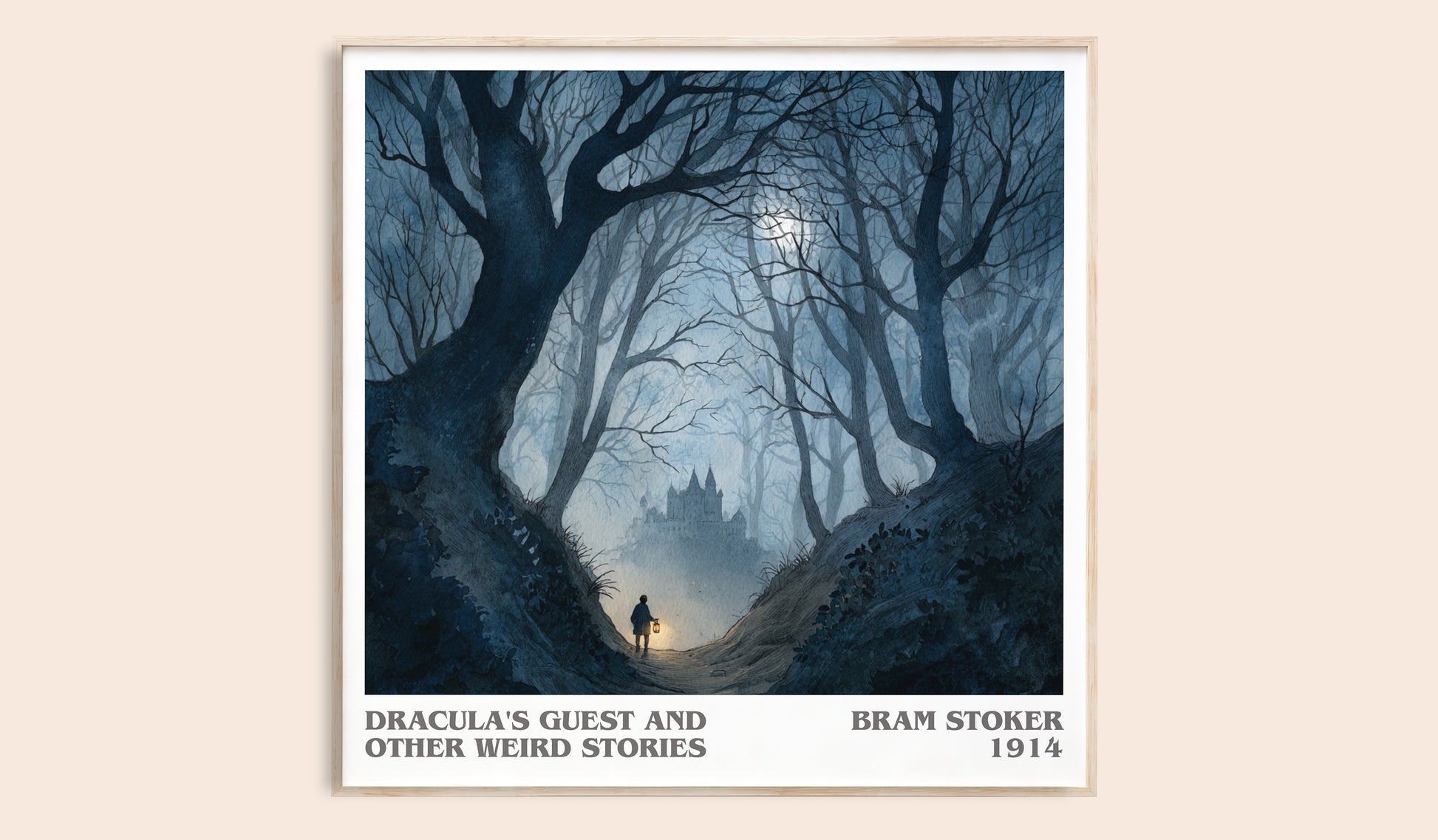 Dracula's Guest And Other Weird Stories literary book poster by Bram Stoker – framed literary art print