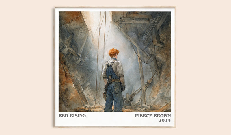 Red Rising literary book poster by Pierce Brown – framed literary art print