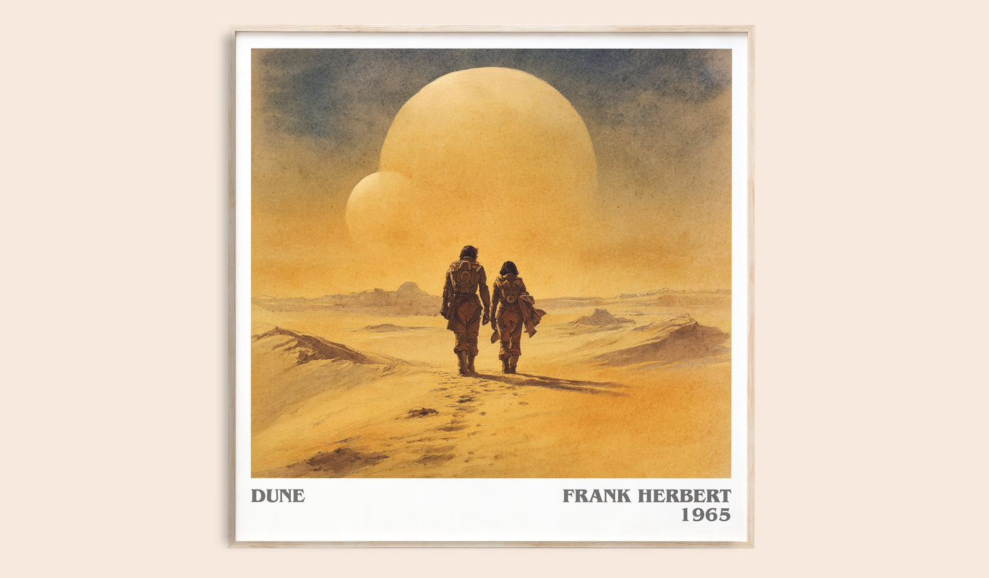 Dune literary book poster by Frank Herbert – framed literary art print
