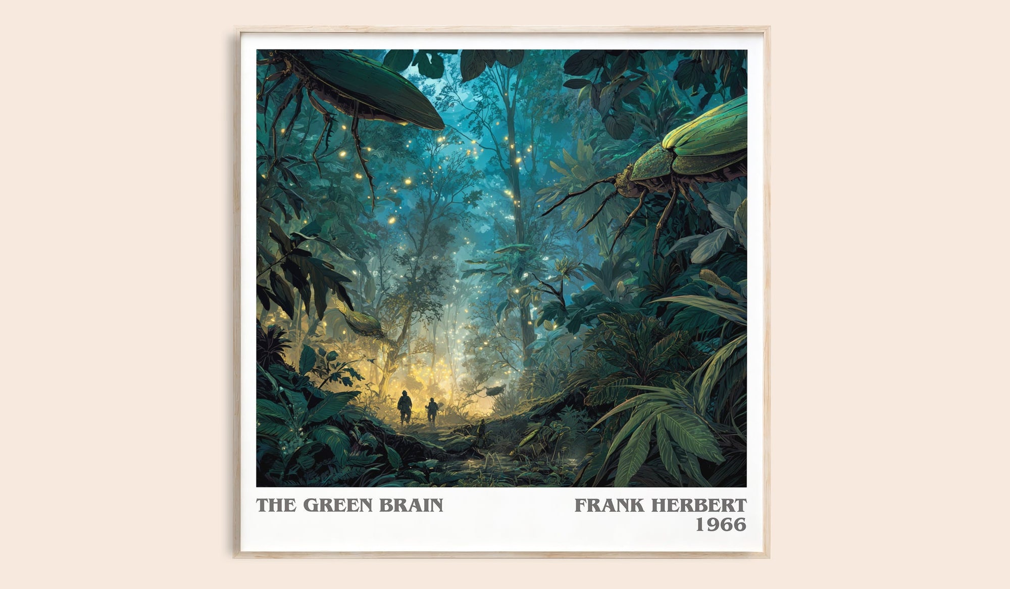 The Green Brain literary book poster by Frank Herbert – framed literary art print