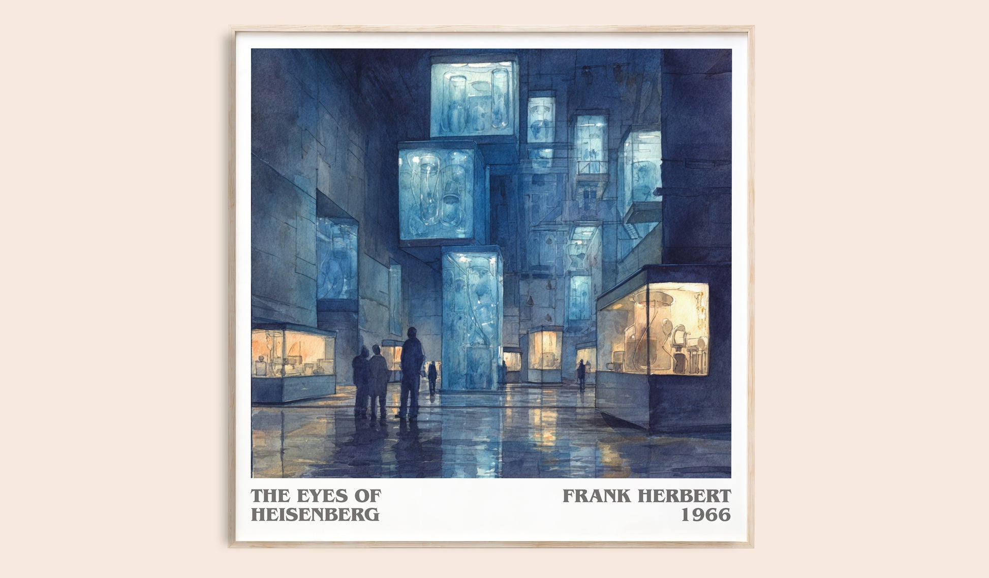 The Eyes of Heisenberg literary book poster by Frank Herbert – framed literary art print