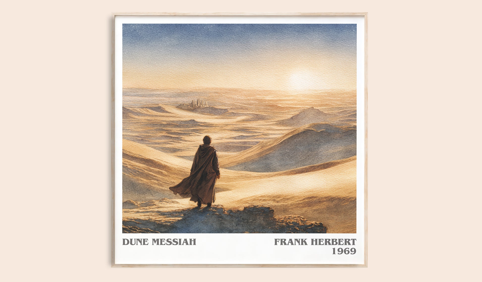 Dune Messiah literary book poster by Frank Herbert – framed literary art print