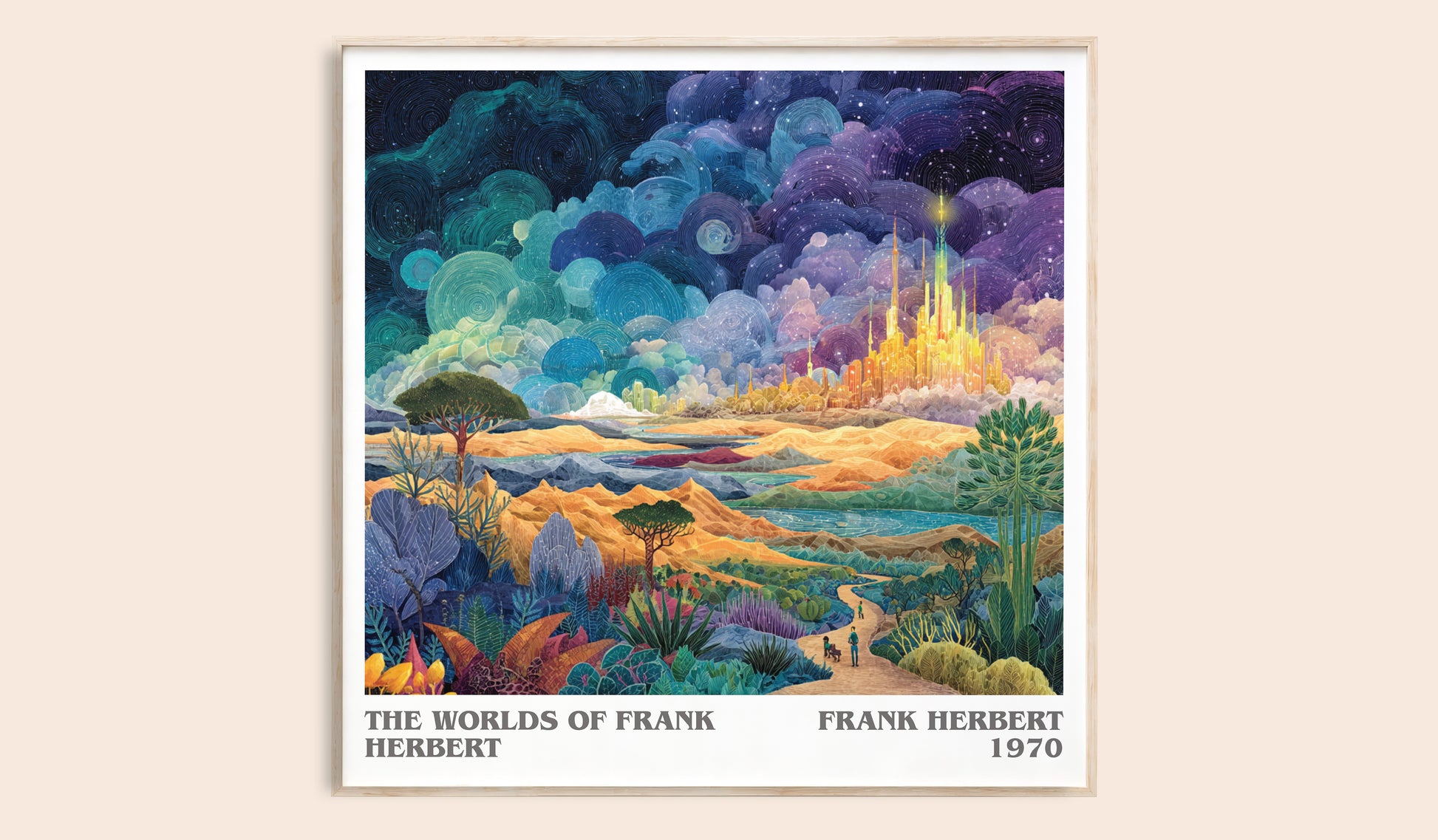 The Worlds of Frank Herbert literary book poster by Frank Herbert – framed literary art print