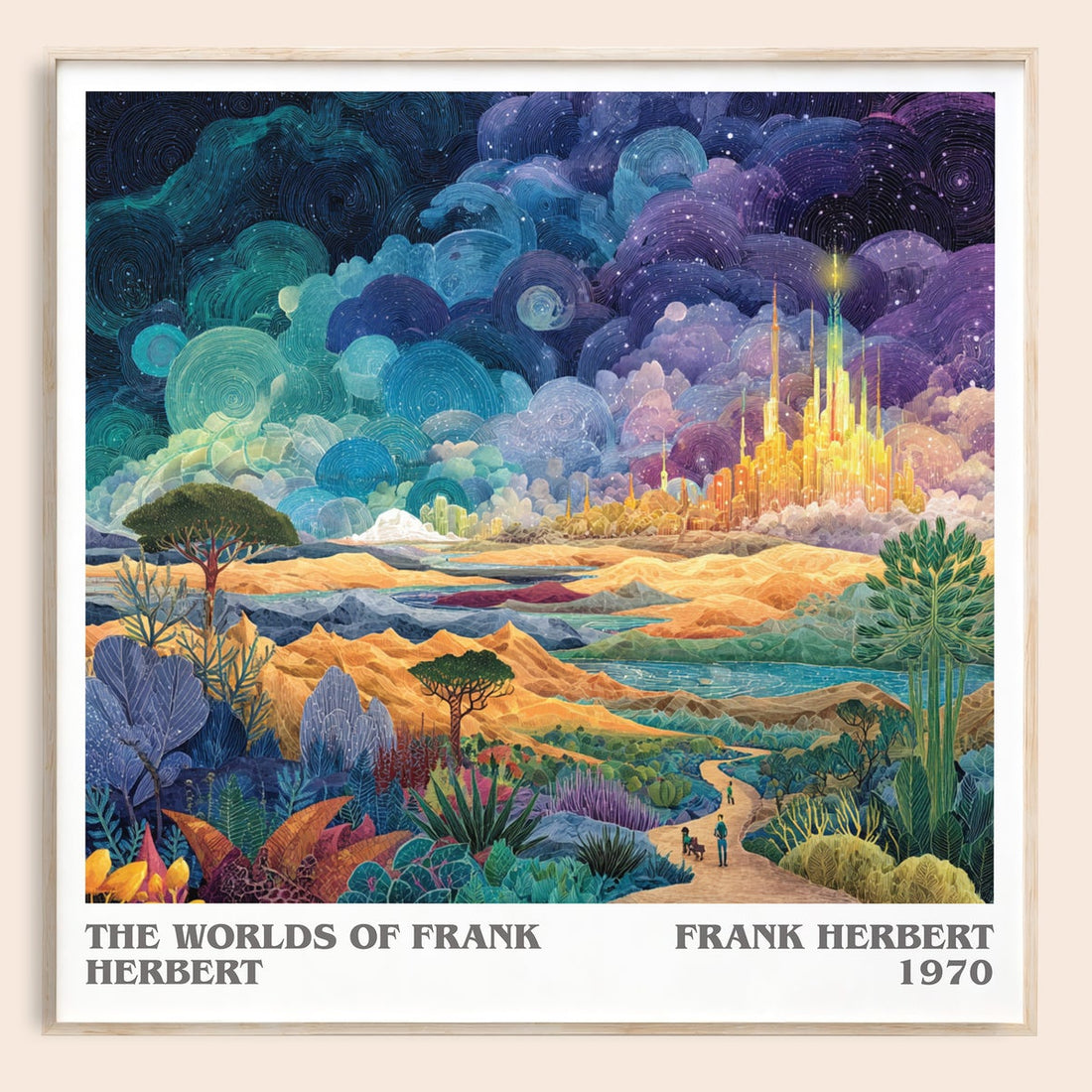 The Worlds of Frank Herbert literary book poster by Frank Herbert – framed literary art print