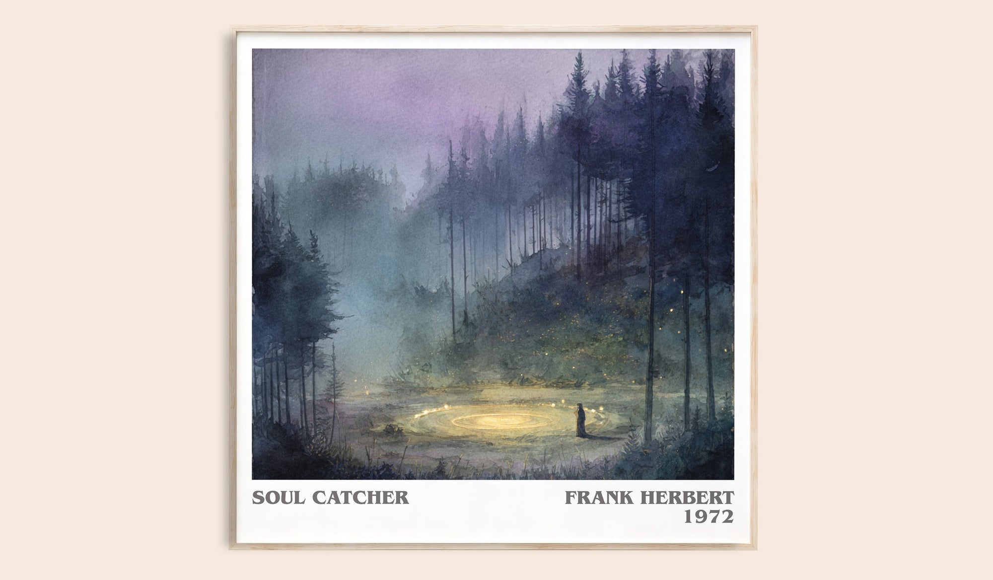 Soul Catcher literary book poster by Frank Herbert – framed literary art print