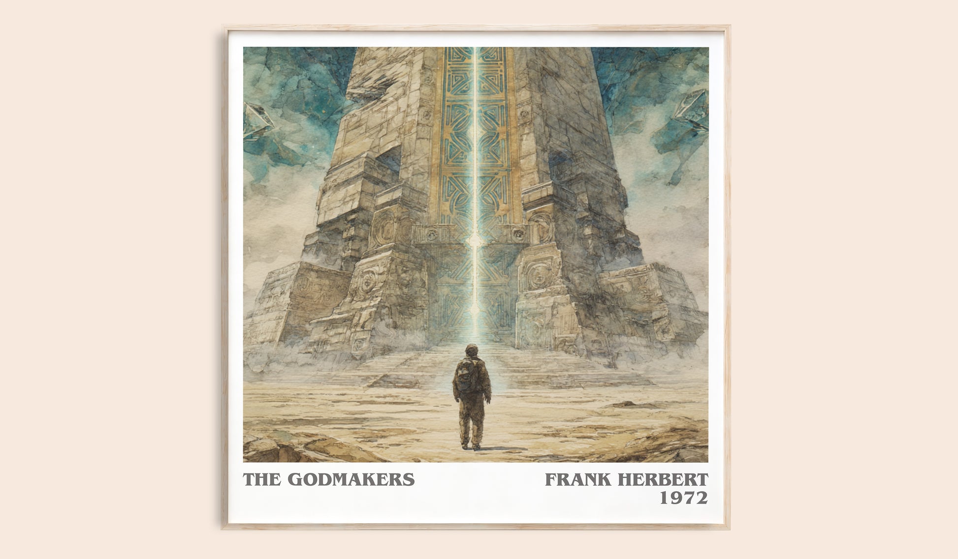 The Godmakers literary book poster by Frank Herbert – framed literary art print