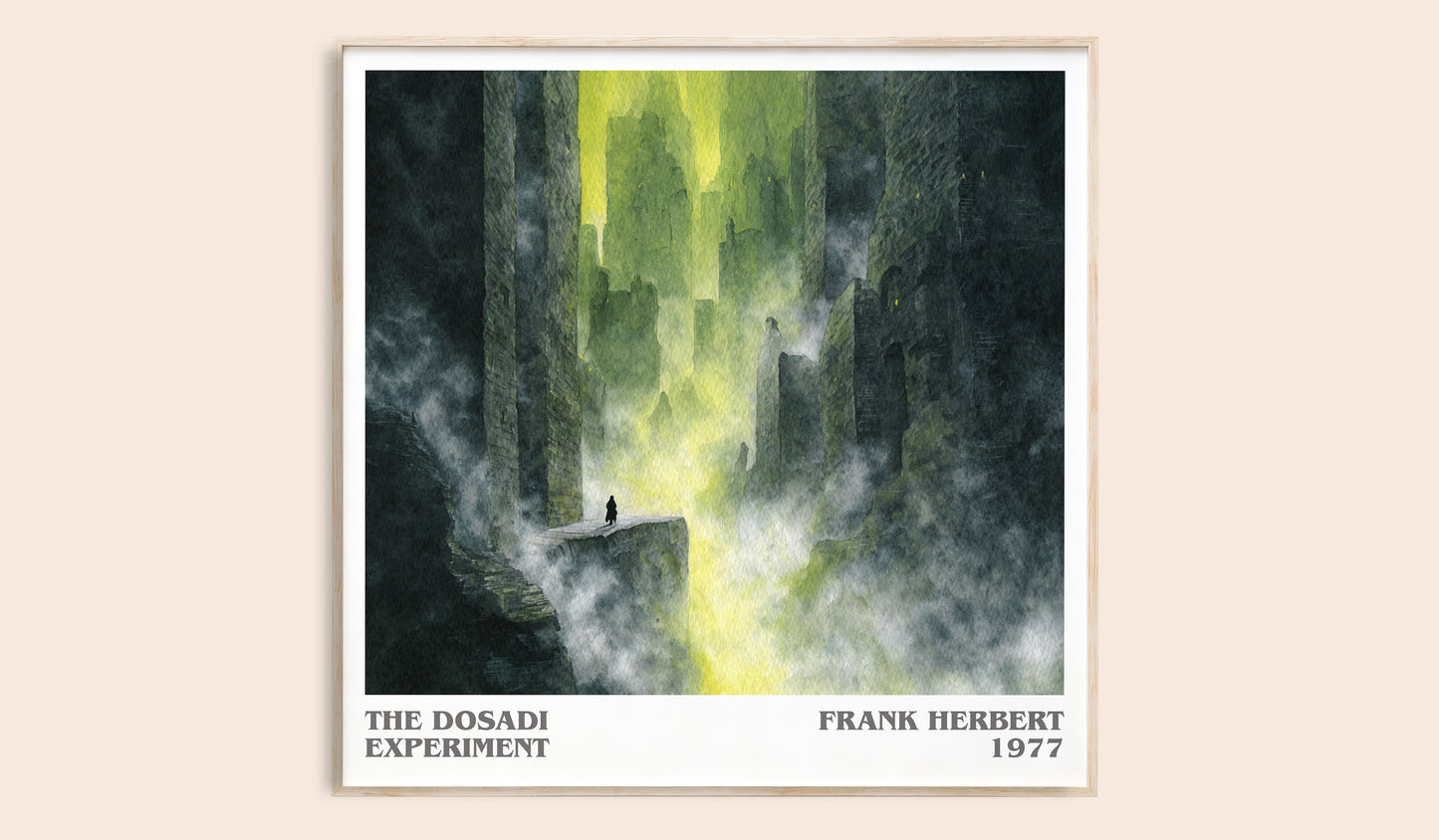 The Dosadi Experiment literary book poster by Frank Herbert – framed literary art print