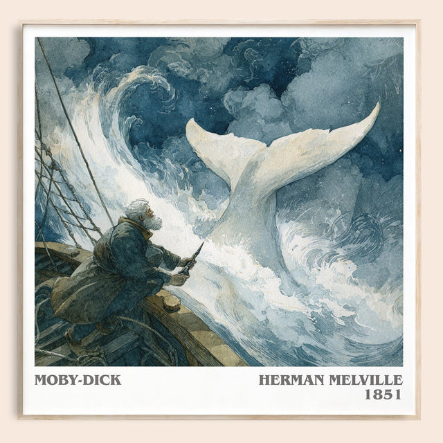 Moby Dick Literary Art Print by Herman Melville