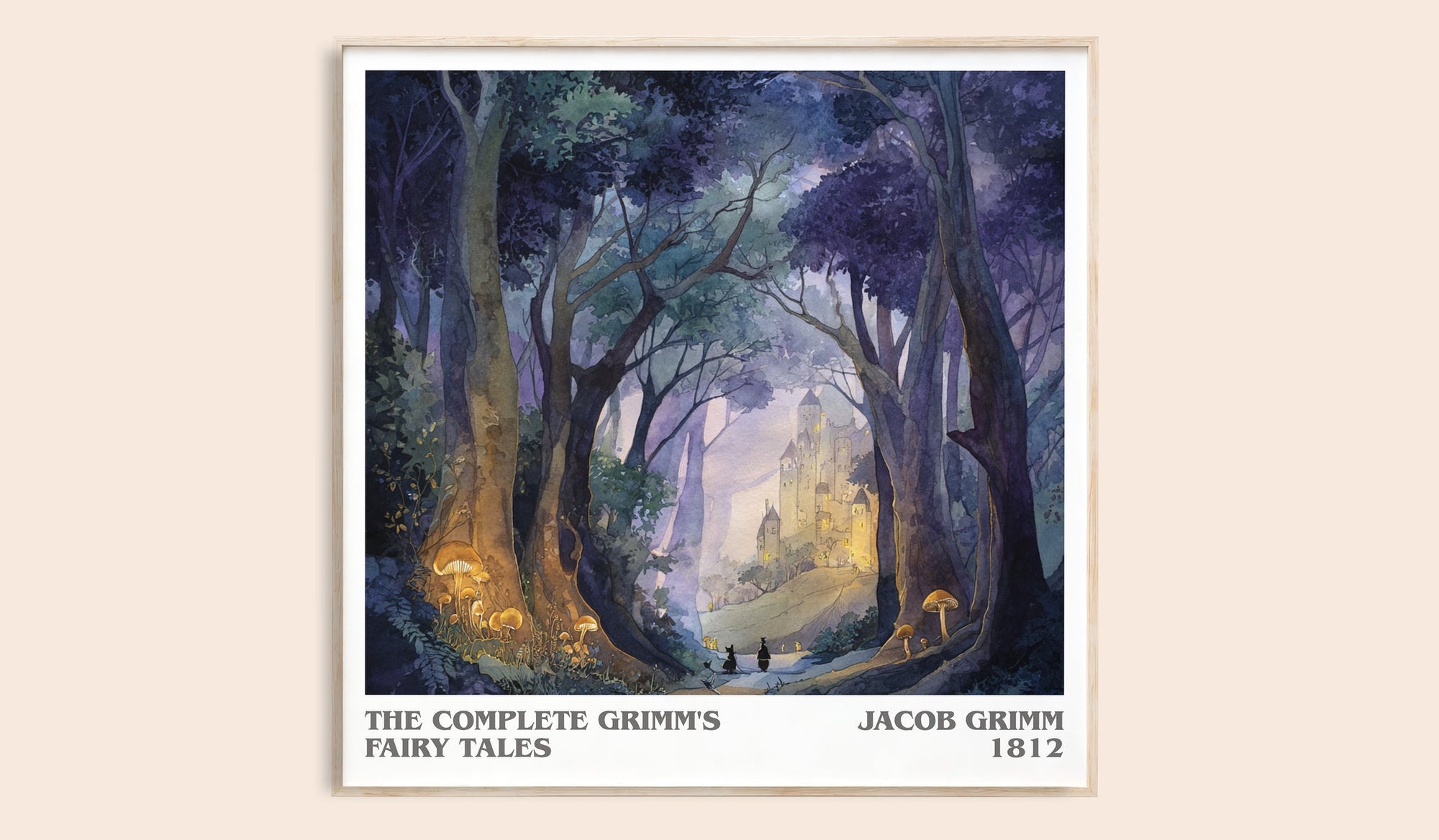 The Complete Grimm's Fairy Tales literary book poster by Jacob Grimm – framed literary art print