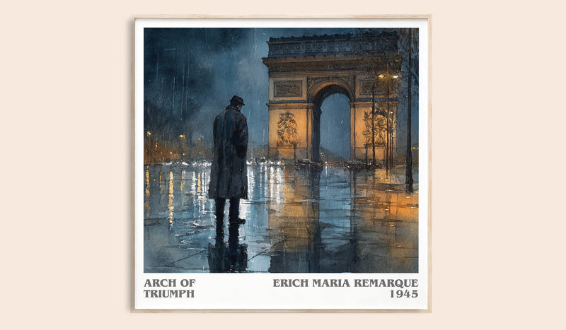 Arch Of Triumph literary book poster by Erich Maria Remarque – framed literary art print