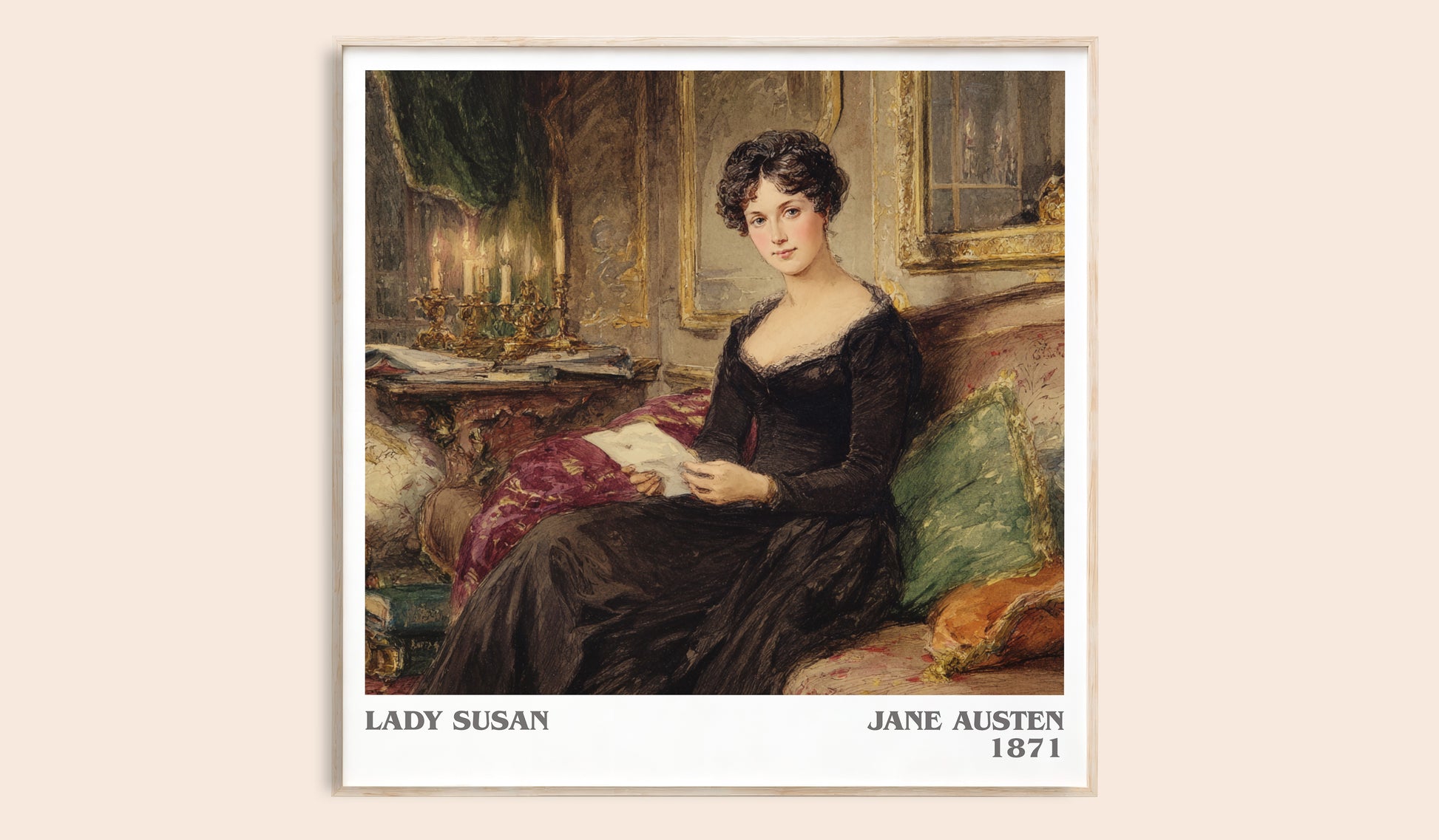 Lady Susan literary book poster by Jane Austen – framed literary art print