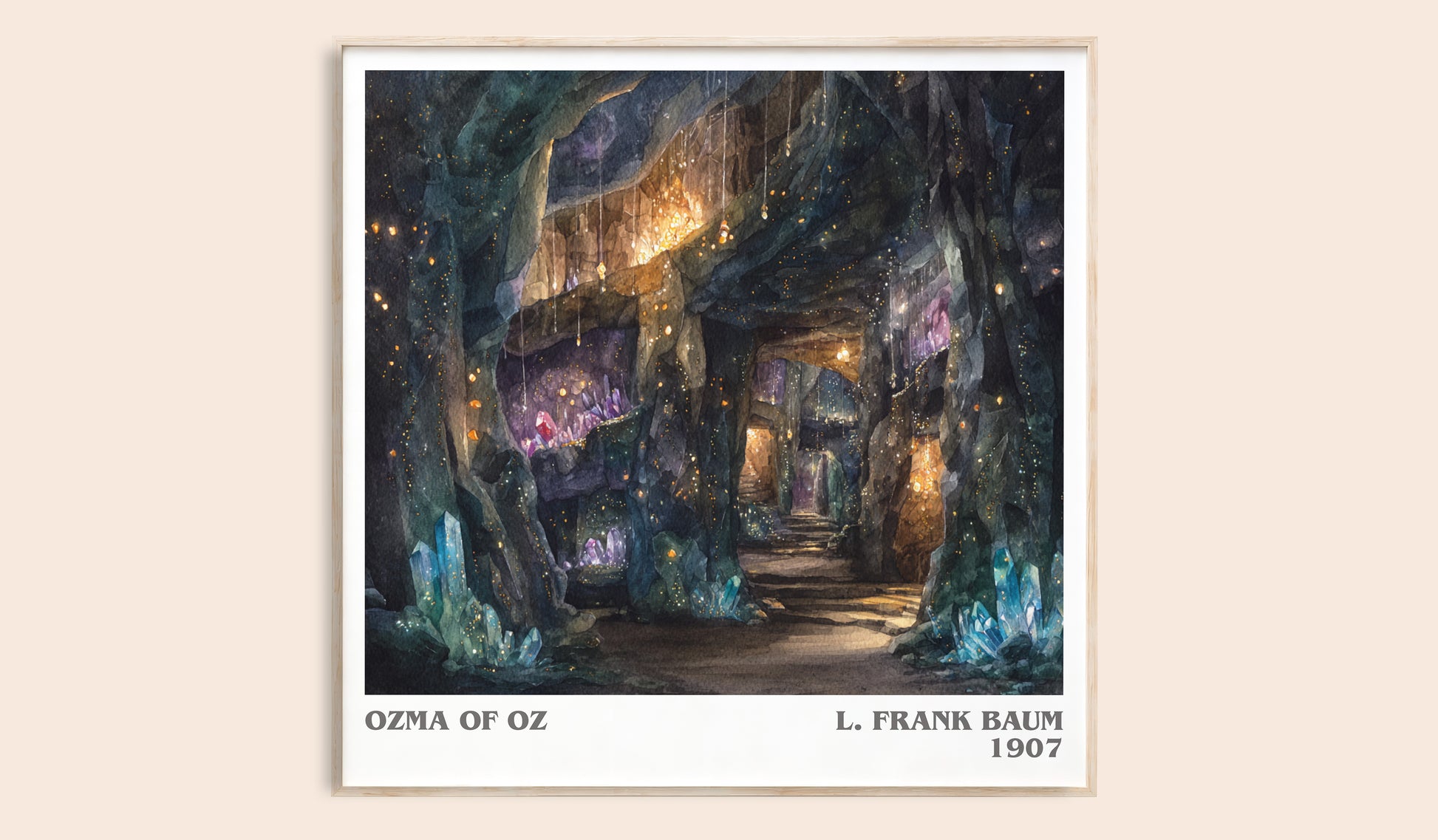 Osma Of Oz literary book poster by L. Frank Baum – framed literary art print