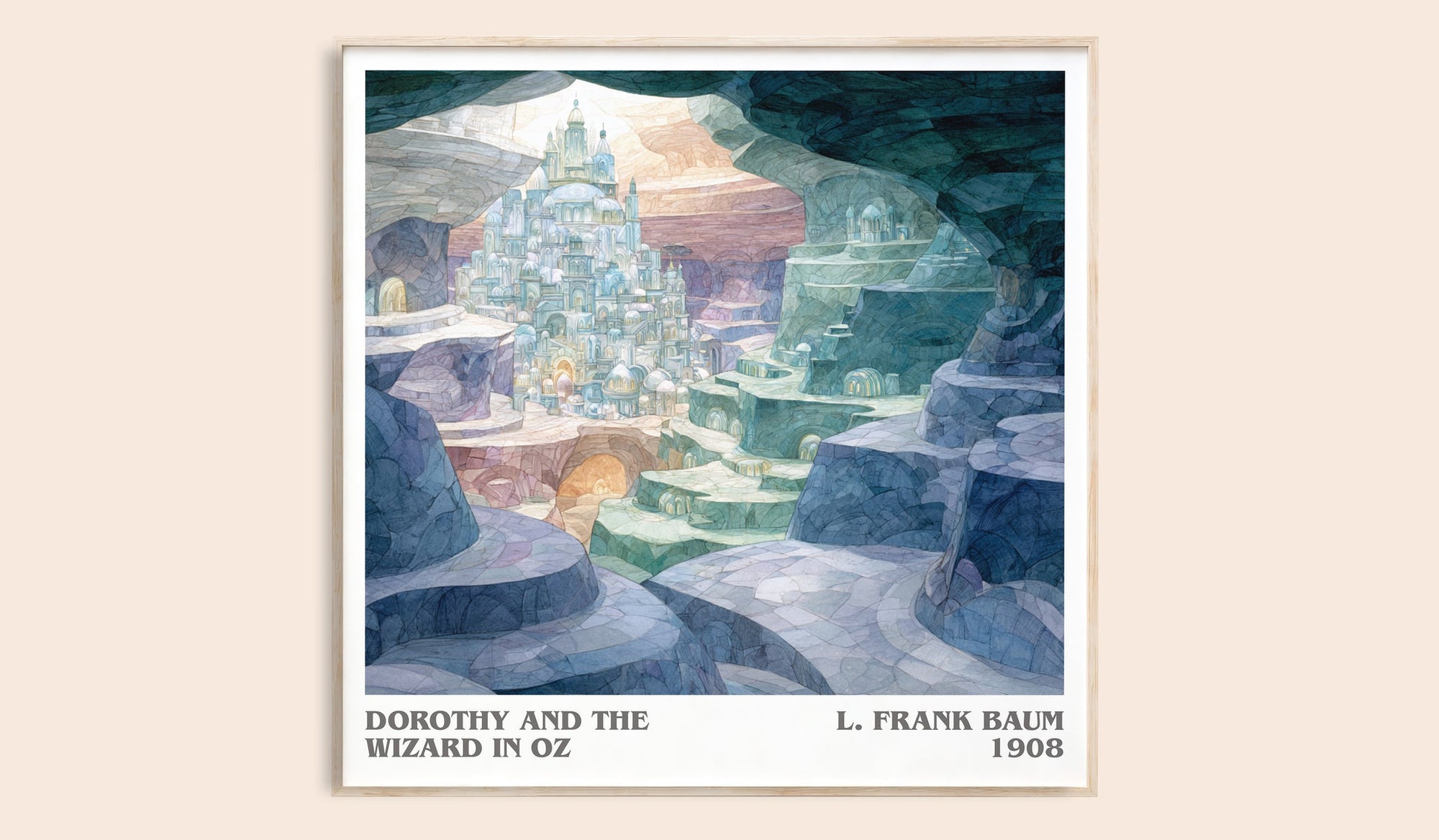 Dorothy And The Wizard In Oz literary book poster by L. Frank Baum – framed literary art print