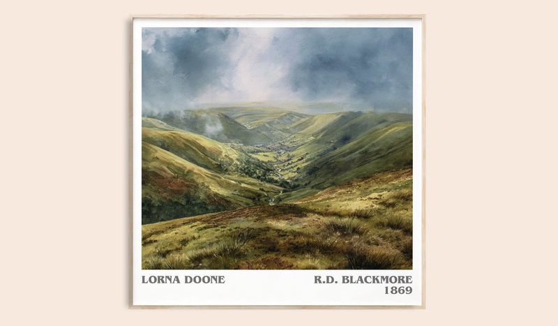 Lorna Doone literary book poster by R.D. Blackmore – framed literary art print